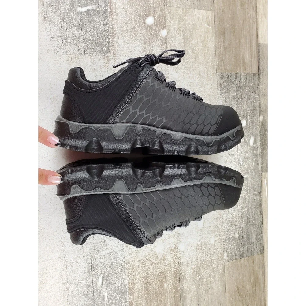 Timberland Pro Powertrain Sport Womens Work Shoes Sz 5.5 M Black Gray Alloy Toe
